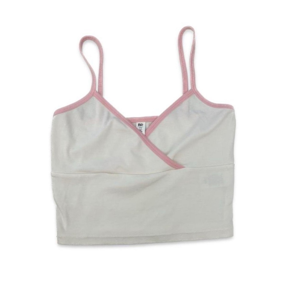 Pink and White crop top